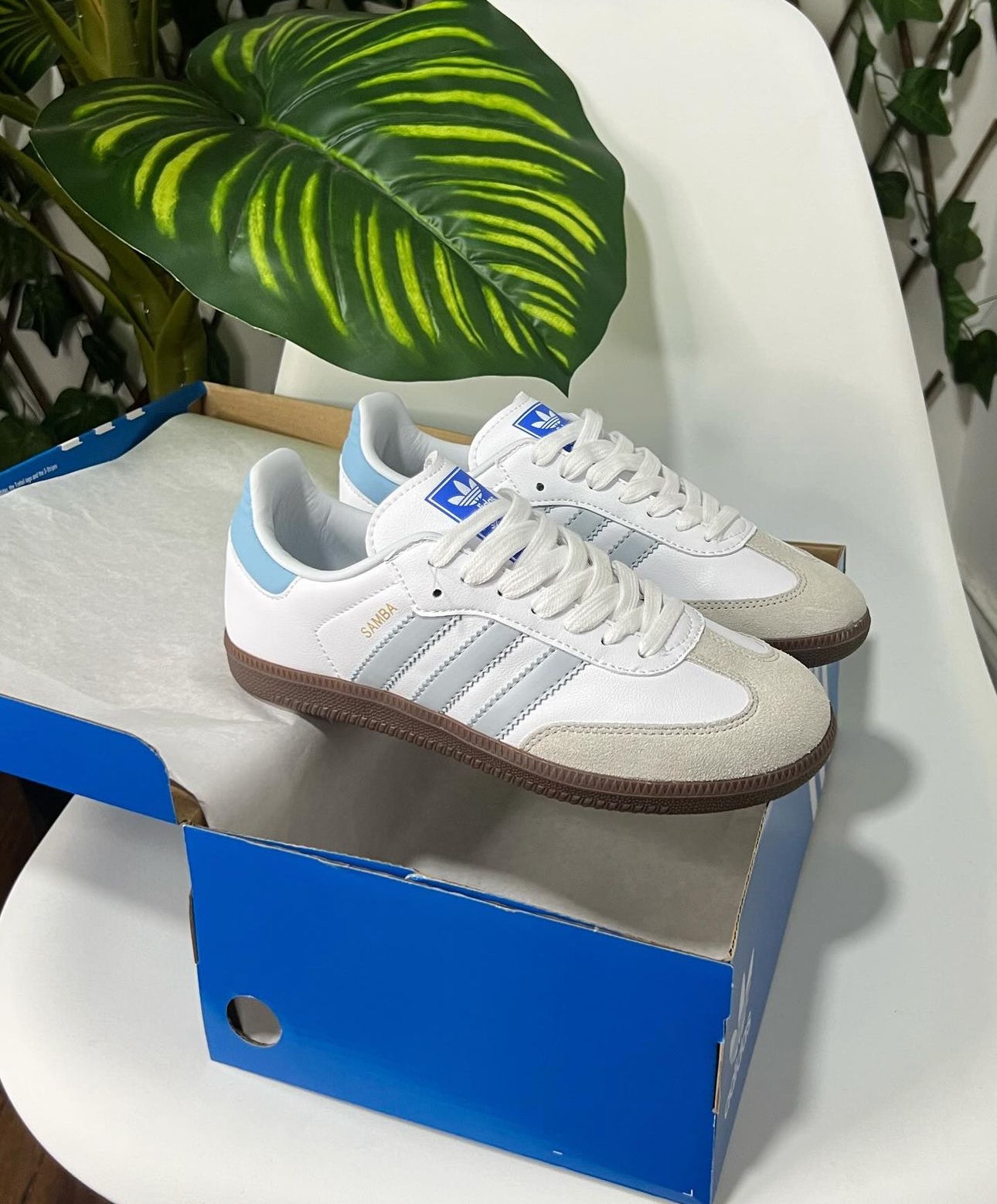 ADIDAS SAMBA BLANCO AZUL